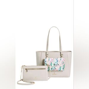 Nanette Lepore 3-Piece Convertible Tote One Size, PEARL